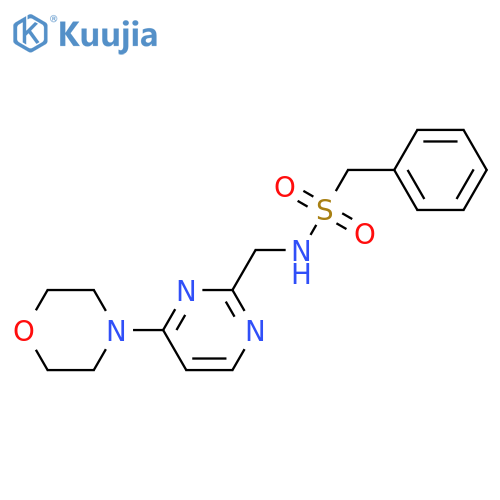 N-{[4-(morpholin-4-yl)pyrimidin-2-yl]methyl}-1-phenylmethanesulfonamide structure