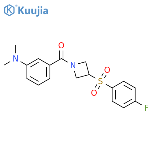 3-[3-(4-fluorobenzenesulfonyl)azetidine-1-carbonyl]-N,N-dimethylaniline structure