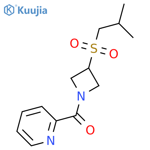 2-[3-(2-methylpropanesulfonyl)azetidine-1-carbonyl]pyridine structure