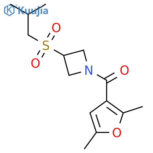 1-(2,5-dimethylfuran-3-carbonyl)-3-(2-methylpropanesulfonyl)azetidine structure