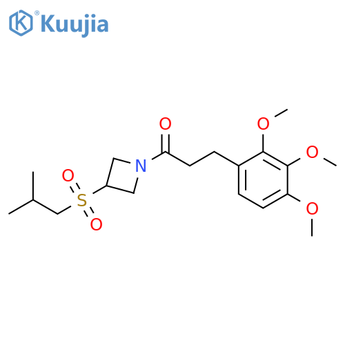 1-[3-(2-methylpropanesulfonyl)azetidin-1-yl]-3-(2,3,4-trimethoxyphenyl)propan-1-one structure