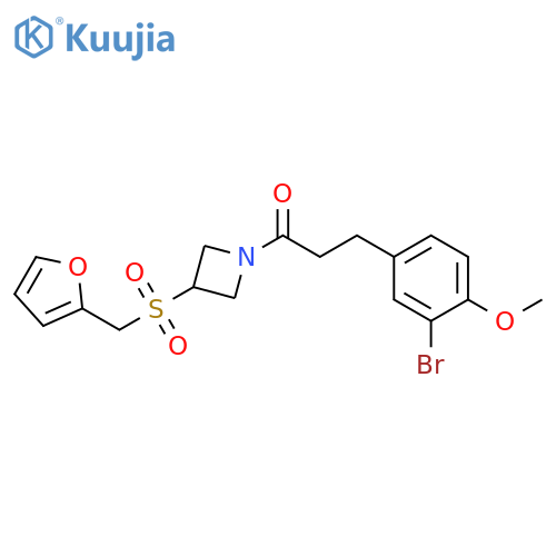 3-(3-bromo-4-methoxyphenyl)-1-{3-(furan-2-yl)methanesulfonylazetidin-1-yl}propan-1-one structure