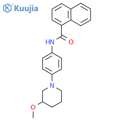 N-4-(3-methoxypiperidin-1-yl)phenylnaphthalene-1-carboxamide structure