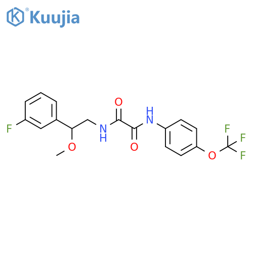 N-[2-(3-fluorophenyl)-2-methoxyethyl]-N'-[4-(trifluoromethoxy)phenyl]oxamide structure