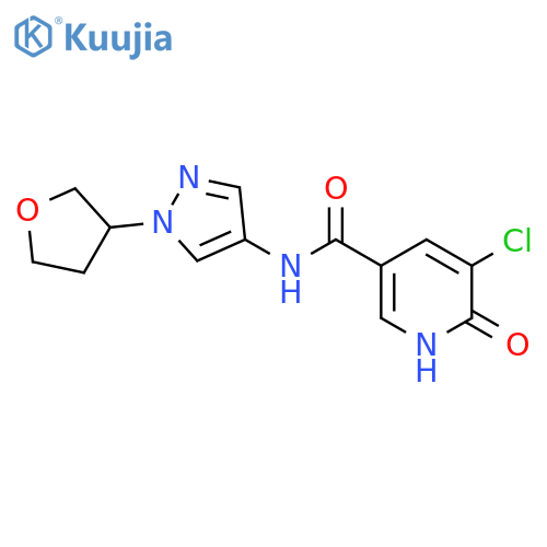 5-chloro-6-oxo-N-[1-(oxolan-3-yl)pyrazol-4-yl]-1H-pyridine-3-carboxamide structure