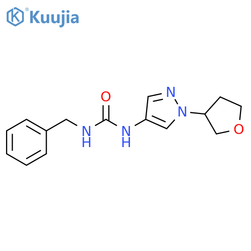 N-(Phenylmethyl)-N′-[1-(tetrahydro-3-furanyl)-1H-pyrazol-4-yl]urea structure