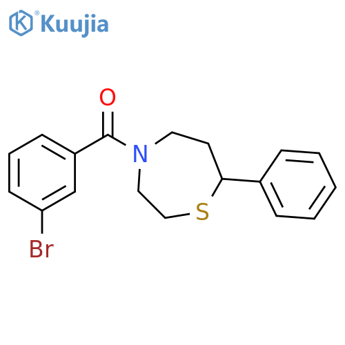 4-(3-bromobenzoyl)-7-phenyl-1,4-thiazepane structure