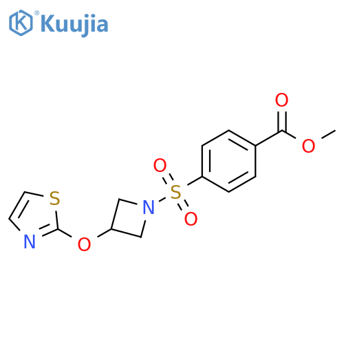 Methyl 4-[[3-(2-thiazolyloxy)-1-azetidinyl]sulfonyl]benzoate structure