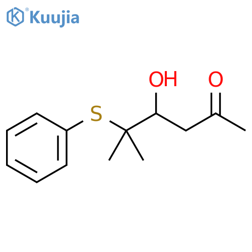 2-Hexanone, 4-hydroxy-5-methyl-5-(phenylthio)- structure