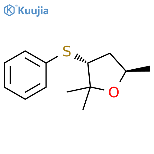 Furan, tetrahydro-2,2,5-trimethyl-3-(phenylthio)-, trans- structure