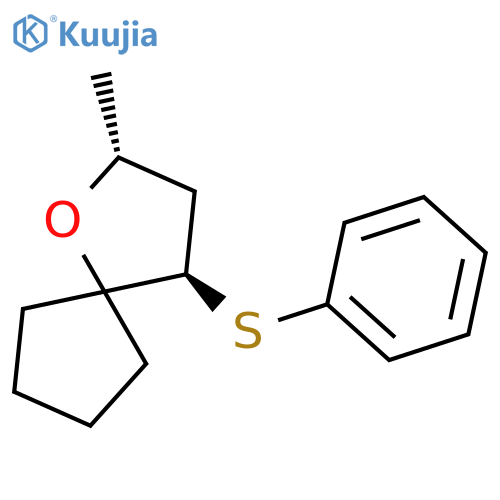 1-Oxaspiro[4.4]nonane, 2-methyl-4-(phenylthio)-, trans- structure