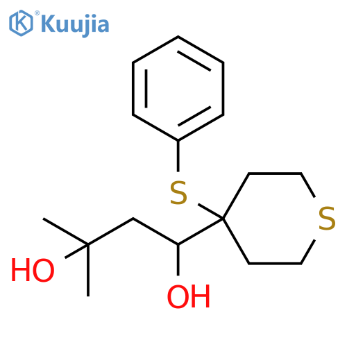 1,3-Butanediol, 3-methyl-1-[tetrahydro-4-(phenylthio)-2H-thiopyran-4-yl]- structure
