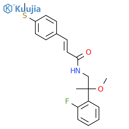 (E)-N-(2-(2-fluorophenyl)-2-methoxypropyl)-3-(4-(methylthio)phenyl)acrylamide structure