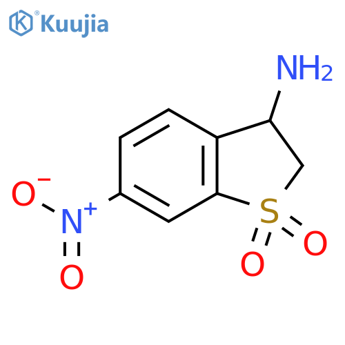 6-Nitro-1,1-dioxo-2,3-dihydro-1-benzothiophen-3-amine structure
