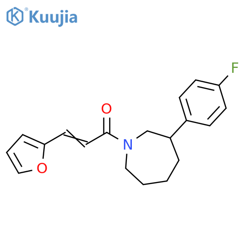 (2E)-1-[3-(4-fluorophenyl)azepan-1-yl]-3-(furan-2-yl)prop-2-en-1-one structure