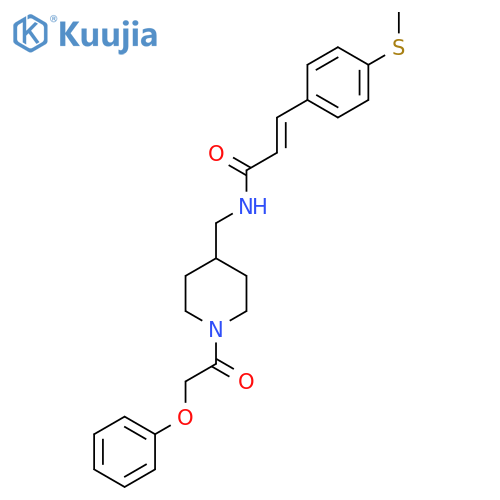 (2E)-3-4-(methylsulfanyl)phenyl-N-{1-(2-phenoxyacetyl)piperidin-4-ylmethyl}prop-2-enamide structure