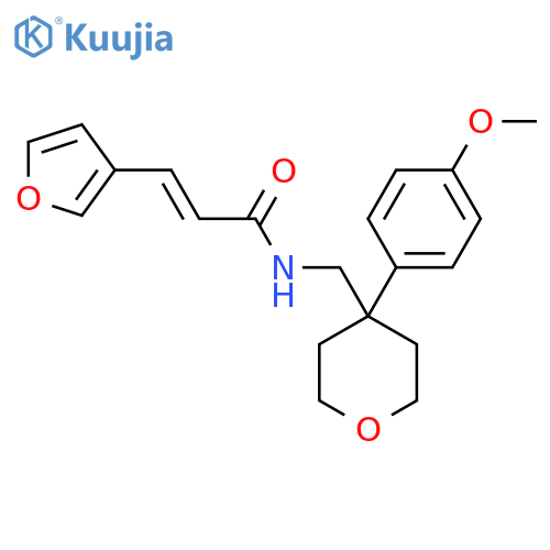 (2E)-3-(furan-3-yl)-N-{4-(4-methoxyphenyl)oxan-4-ylmethyl}prop-2-enamide structure