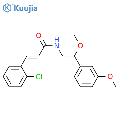 (E)-3-(2-chlorophenyl)-N-[2-methoxy-2-(3-methoxyphenyl)ethyl]prop-2-enamide structure