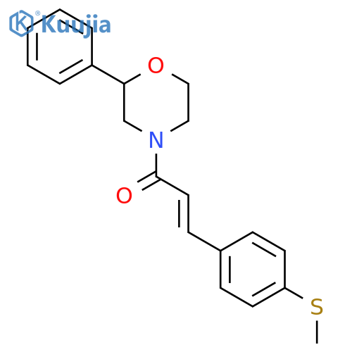 (2E)-3-4-(methylsulfanyl)phenyl-1-(2-phenylmorpholin-4-yl)prop-2-en-1-one structure