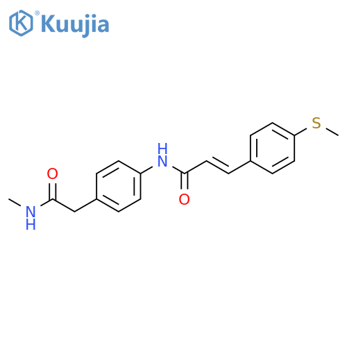 (2E)-N-{4-(methylcarbamoyl)methylphenyl}-3-4-(methylsulfanyl)phenylprop-2-enamide structure