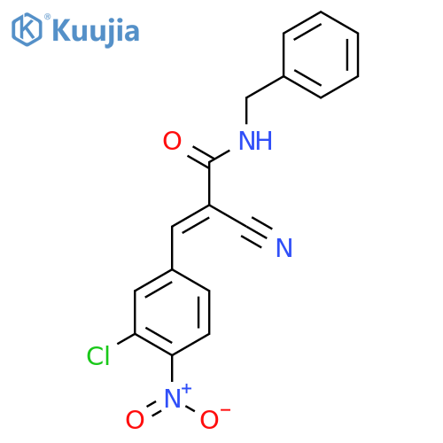 (E)-N-Benzyl-3-(3-chloro-4-nitrophenyl)-2-cyanoprop-2-enamide structure