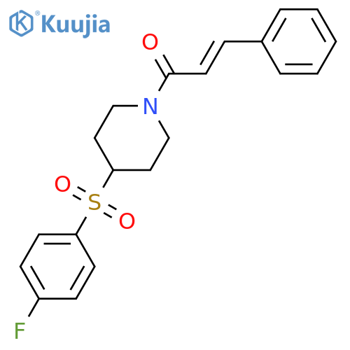 (2E)-1-[4-(4-fluorobenzenesulfonyl)piperidin-1-yl]-3-phenylprop-2-en-1-one structure