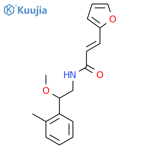 (E)-3-(furan-2-yl)-N-(2-methoxy-2-(o-tolyl)ethyl)acrylamide structure