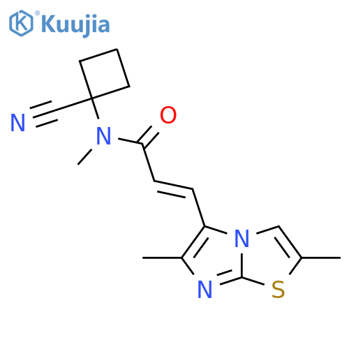 N-(1-cyanocyclobutyl)-3-{2,6-dimethylimidazo[2,1-b][1,3]thiazol-5-yl}-N-methylprop-2-enamide structure