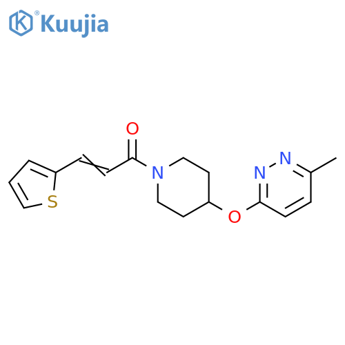 (2E)-1-{4-[(6-methylpyridazin-3-yl)oxy]piperidin-1-yl}-3-(thiophen-2-yl)prop-2-en-1-one structure