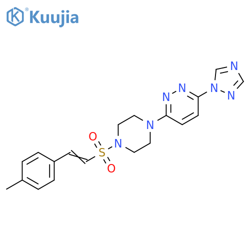 3-[4-[[2-(4-Methylphenyl)ethenyl]sulfonyl]-1-piperazinyl]-6-(1H-1,2,4-triazol-1-yl)pyridazine structure