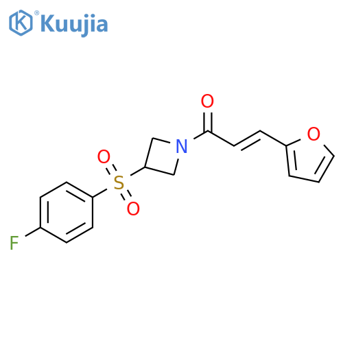 (2E)-1-[3-(4-fluorobenzenesulfonyl)azetidin-1-yl]-3-(furan-2-yl)prop-2-en-1-one structure