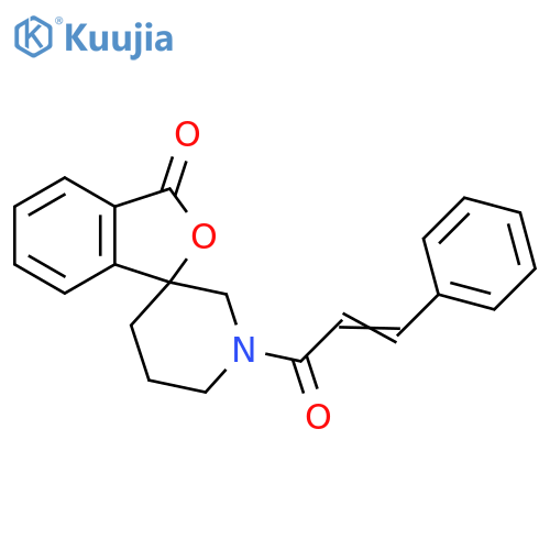 1'-[(2E)-3-phenylprop-2-enoyl]-3H-spiro[2-benzofuran-1,3'-piperidine]-3-one structure