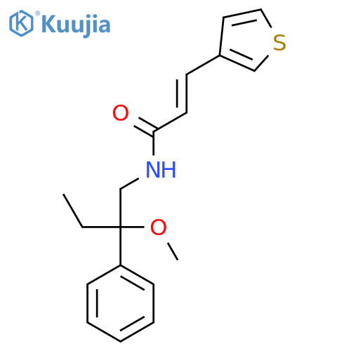 (E)-N-(2-methoxy-2-phenylbutyl)-3-(thiophen-3-yl)acrylamide structure