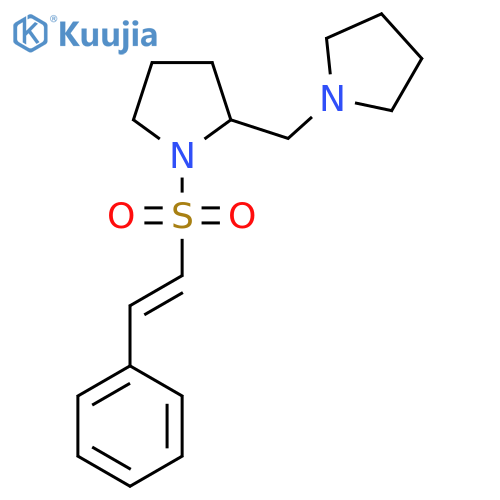 1-(2-Phenylethenesulfonyl)-2-[(pyrrolidin-1-yl)methyl]pyrrolidine structure
