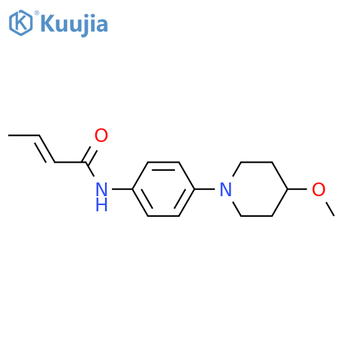 (2E)-N-4-(4-methoxypiperidin-1-yl)phenylbut-2-enamide structure