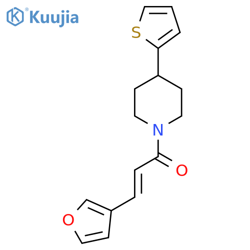 (2E)-3-(furan-3-yl)-1-4-(thiophen-2-yl)piperidin-1-ylprop-2-en-1-one structure