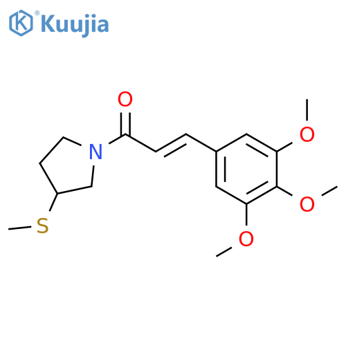 (2E)-1-[3-(methylsulfanyl)pyrrolidin-1-yl]-3-(3,4,5-trimethoxyphenyl)prop-2-en-1-one structure