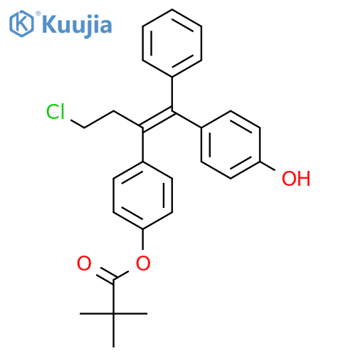 4,4'-1-(2-Chloroethyl)-2-phenyl-1,2-ethenediyl-4-O-pivaloyl-bisphenol structure