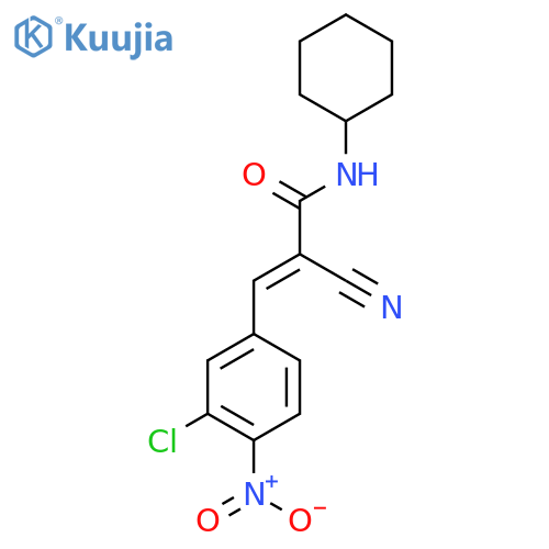 (E)-3-(3-Chloro-4-nitrophenyl)-2-cyano-N-cyclohexylprop-2-enamide structure