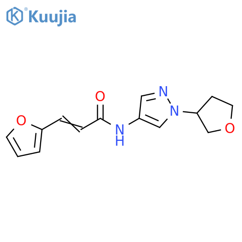 3-(2-Furanyl)-N-[1-(tetrahydro-3-furanyl)-1H-pyrazol-4-yl]-2-propenamide structure