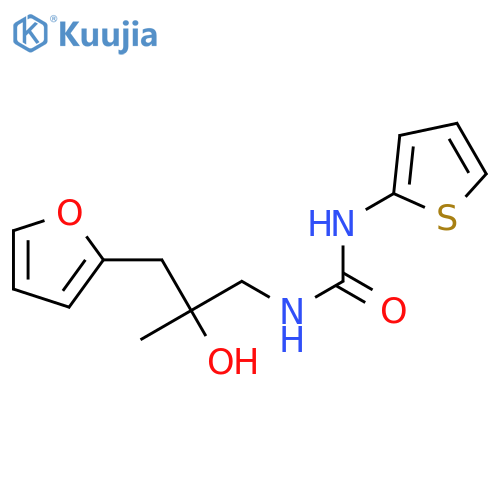 1-[3-(furan-2-yl)-2-hydroxy-2-methylpropyl]-3-(thiophen-2-yl)urea structure