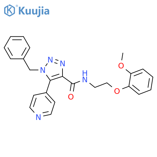 1-benzyl-N-[2-(2-methoxyphenoxy)ethyl]-5-(pyridin-4-yl)-1H-1,2,3-triazole-4-carboxamide structure