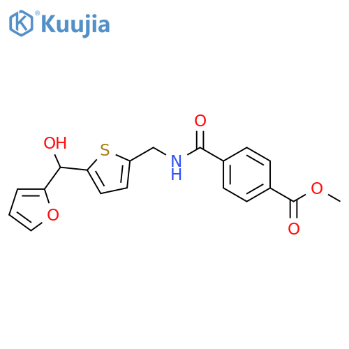 methyl 4-[({5-[(furan-2-yl)(hydroxy)methyl]thiophen-2-yl}methyl)carbamoyl]benzoate structure