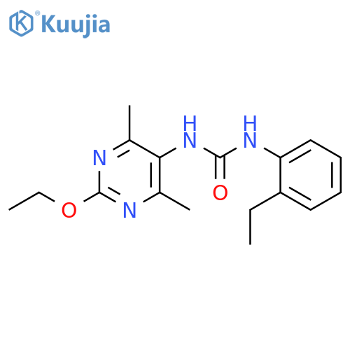 3-(2-ethoxy-4,6-dimethylpyrimidin-5-yl)-1-(2-ethylphenyl)urea structure