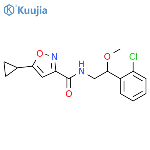 N-[2-(2-chlorophenyl)-2-methoxyethyl]-5-cyclopropyl-1,2-oxazole-3-carboxamide structure