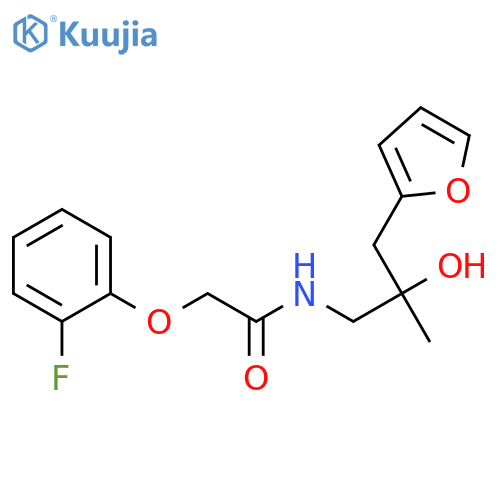 2-(2-fluorophenoxy)-N-{2-[(furan-2-yl)methyl]-2-hydroxypropyl}acetamide structure