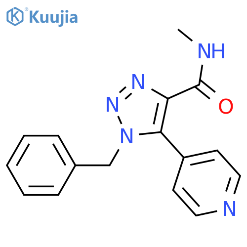 1-benzyl-N-methyl-5-(pyridin-4-yl)-1H-1,2,3-triazole-4-carboxamide structure