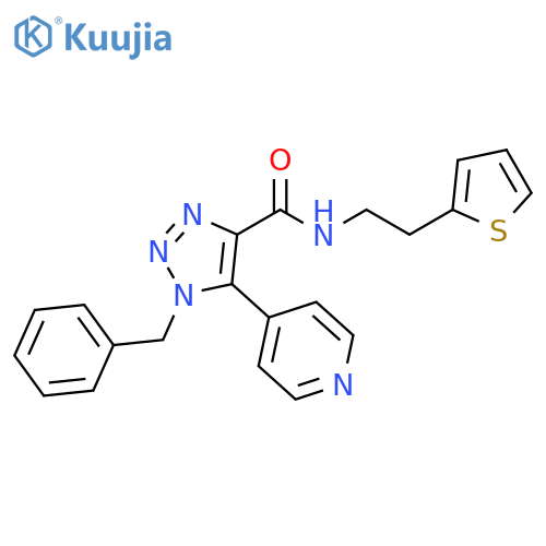 1-benzyl-5-(pyridin-4-yl)-N-[2-(thiophen-2-yl)ethyl]-1H-1,2,3-triazole-4-carboxamide structure