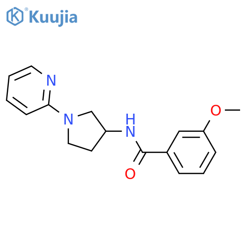 3-methoxy-N-(1-pyridin-2-ylpyrrolidin-3-yl)benzamide structure