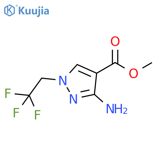 3-Amino-1-(2,2,2-trifluoro-ethyl)-1H-pyrazole-4-carboxylic acid methyl ester structure